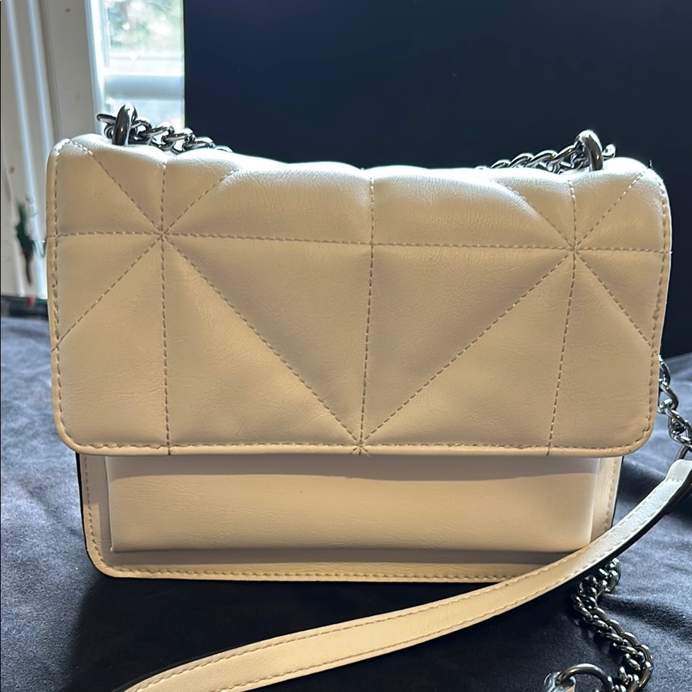 White Quilted Crossbody Bag